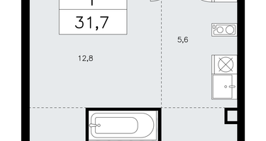 Студия, 31&nbsp;м²