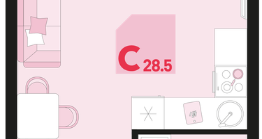 Студия, 28&nbsp;м²
