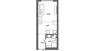 Студия, 18&nbsp;м²