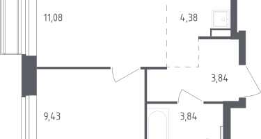 Студия, 32&nbsp;м²