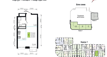 1-к. квартира, 31 м²