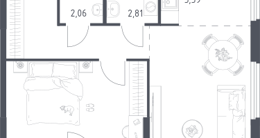 Студия, 48&nbsp;м²