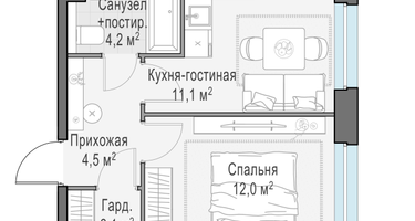 1-к. квартира, 33&nbsp;м²