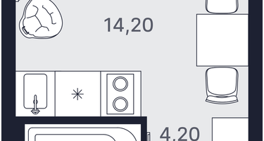 Студия, 23&nbsp;м²