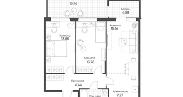 3-к. квартира, 66&nbsp;м²