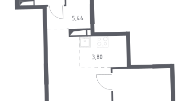 Студия, 37&nbsp;м²