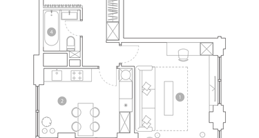 1-к. квартира, 45&nbsp;м²