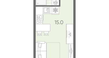 Студия, 22&nbsp;м²