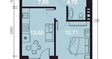 1-к. квартира, 40&nbsp;м²
