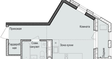 Студия, 28 м²