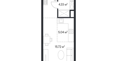 Студия, 29 м²