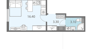 Студия, 24&nbsp;м²