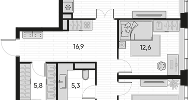 4-к. квартира, 131 м²