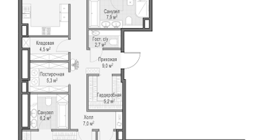 4-к. квартира, 227 м²