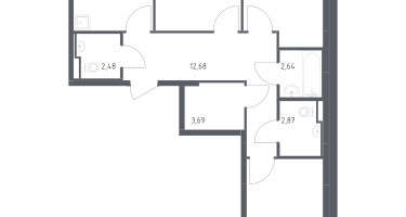 3-к. квартира, 78&nbsp;м²