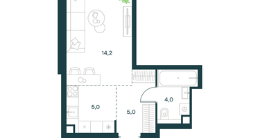 Студия, 28&nbsp;м²