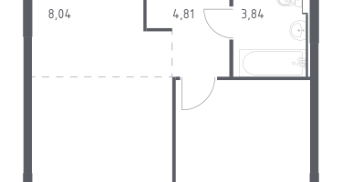 Студия, 37&nbsp;м²