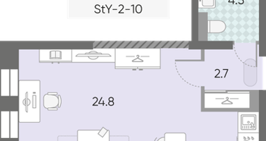 Студия, 32 м²