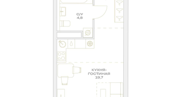 Студия, 27&nbsp;м²