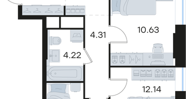 3-к. квартира, 74&nbsp;м²