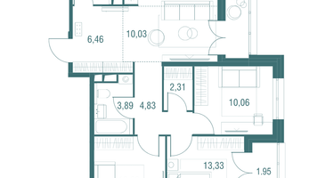 4-к. квартира, 83 м²