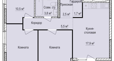 3-к. квартира, 72&nbsp;м²