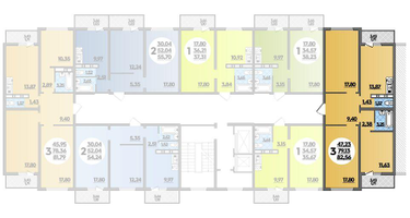 3-к. квартира, 82&nbsp;м²