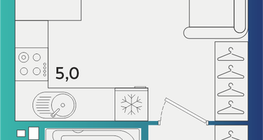 Студия, 25&nbsp;м²