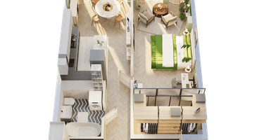 1-к. квартира, 64 м²