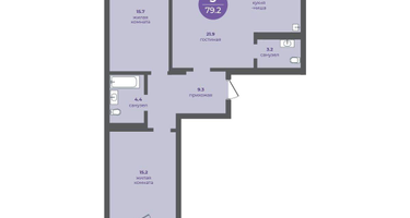 3-к. квартира, 79&nbsp;м²