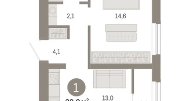 1-к. квартира, 39&nbsp;м²