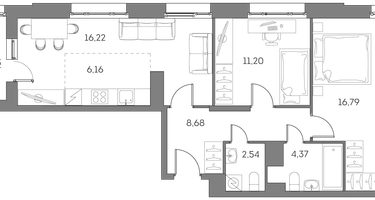 Студия, 67&nbsp;м²