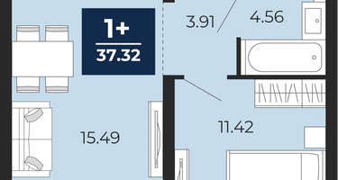 1-к. квартира, 35&nbsp;м²