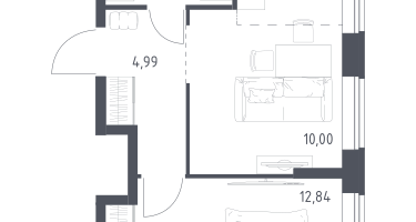 Студия, 37&nbsp;м²