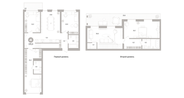 4-к. квартира, 172&nbsp;м²