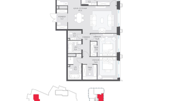 3-к. квартира, 141&nbsp;м²
