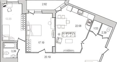 Студия, 84&nbsp;м²