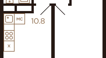 1-к. квартира, 38&nbsp;м²