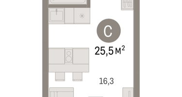 Студия, 25 м²