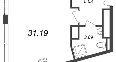 Студия, 31&nbsp;м²