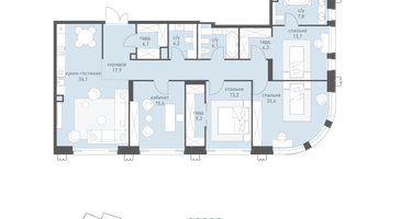 4-к. квартира, 147 м²