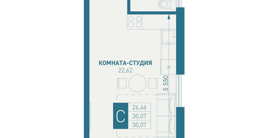 Студия, 32&nbsp;м²