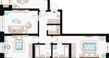 3-к. квартира, 92&nbsp;м²
