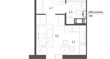 Студия, 24&nbsp;м²