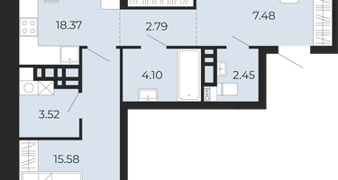 3-к. квартира, 77&nbsp;м²