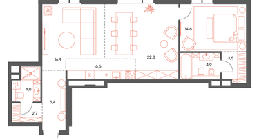 3-к. квартира, 82&nbsp;м²