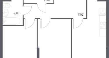 2-к. квартира, 54&nbsp;м²