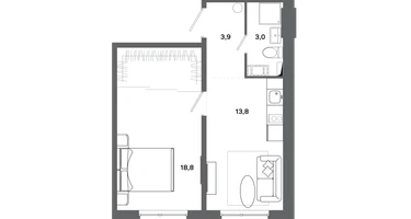 1-к. квартира, 39&nbsp;м²