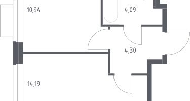 1-к. квартира, 33&nbsp;м²