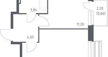 1-к. квартира, 35&nbsp;м²